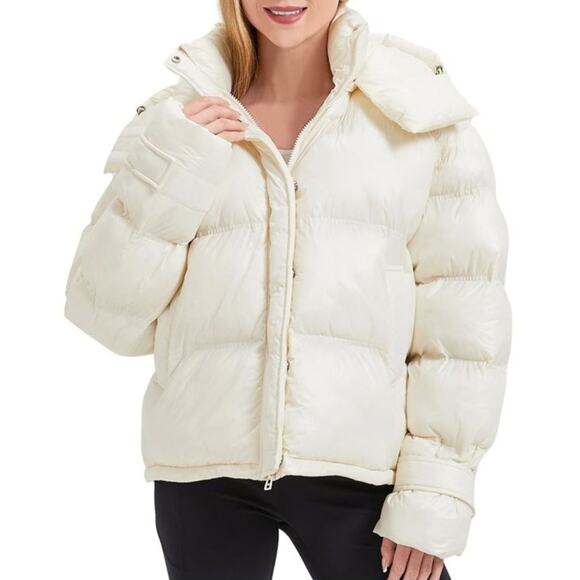 Charm Miles Women's Cream Puffer Jacket NWT XS - Picture 2 of 5